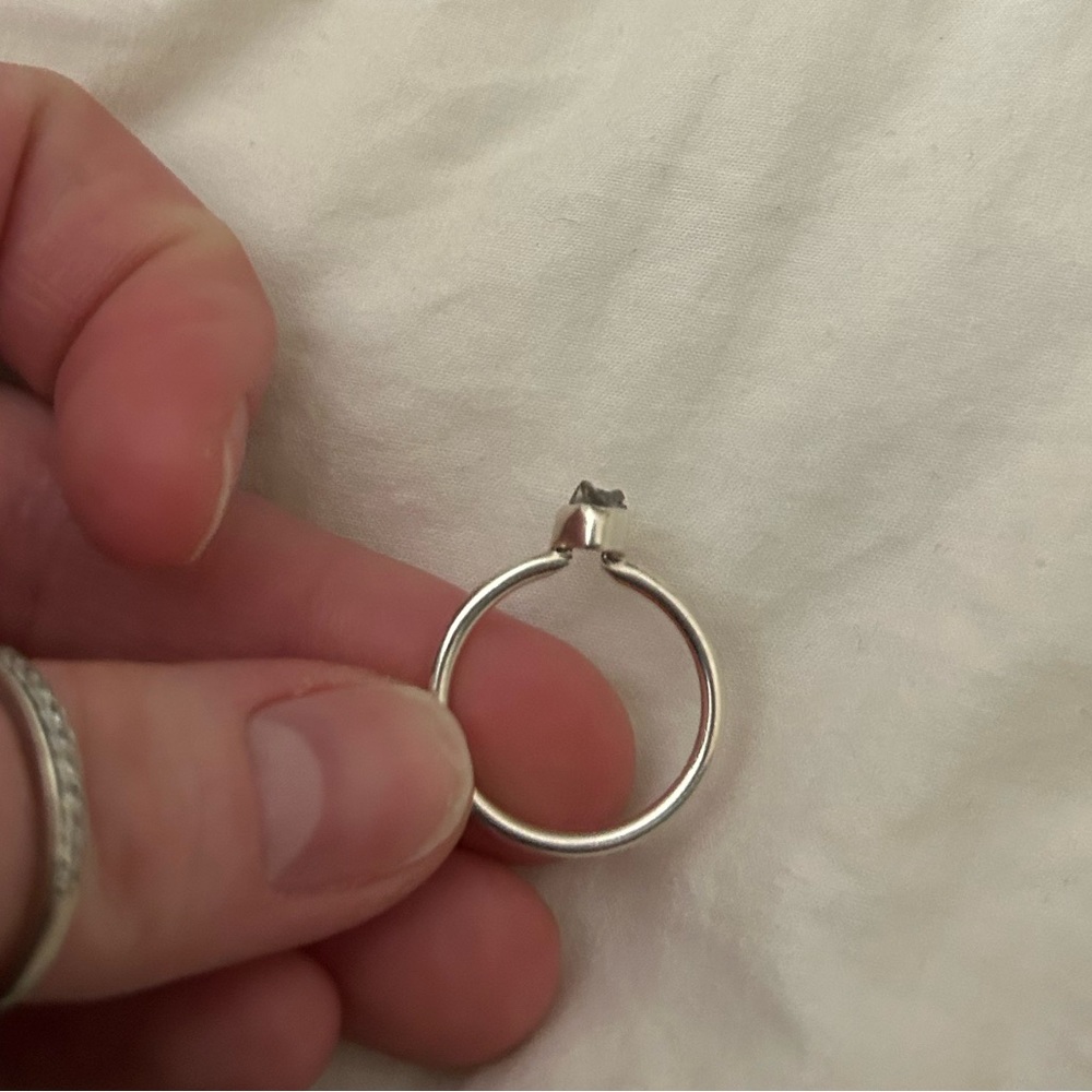 Natural Herkimer Diamond Sterling Silver Ring - Picture 4 of 4